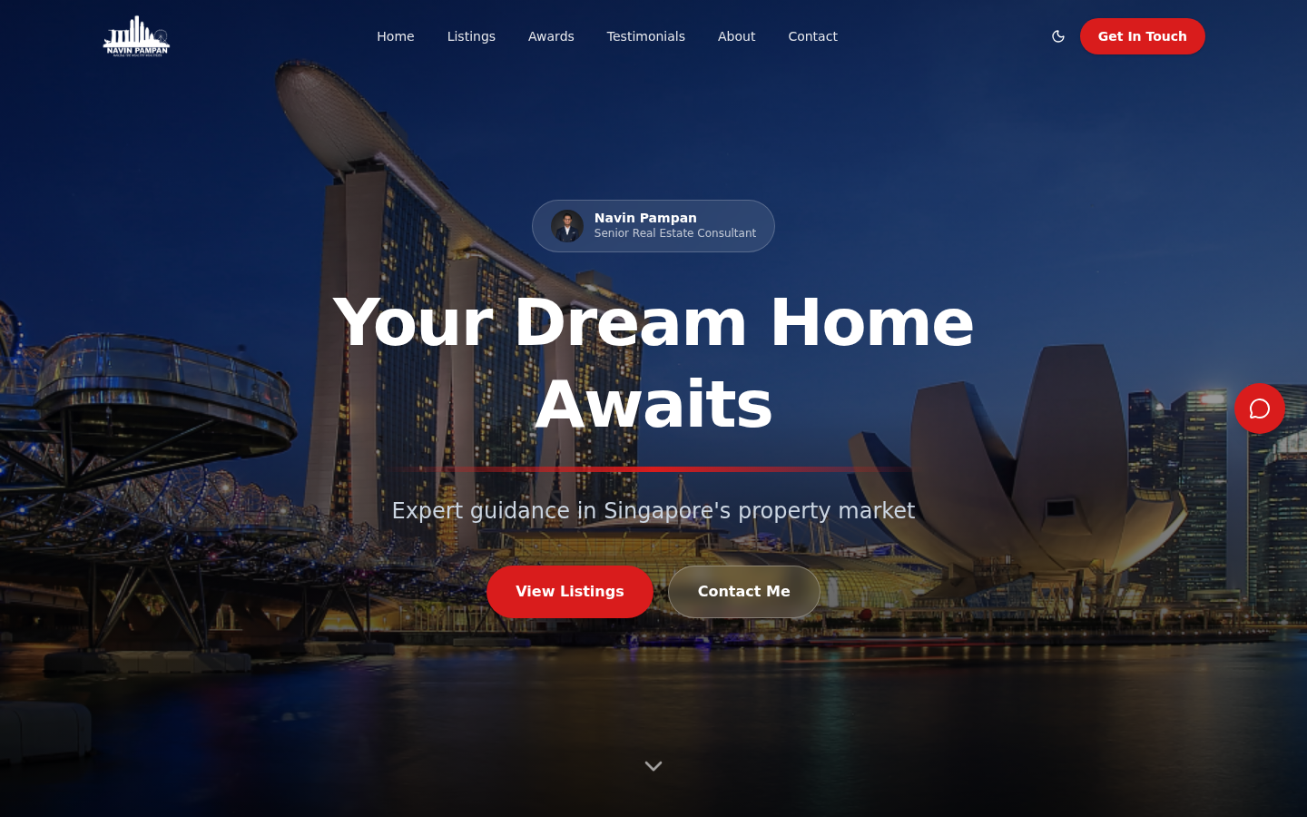 Endless Scroll realtor template — single-page infinite scroll